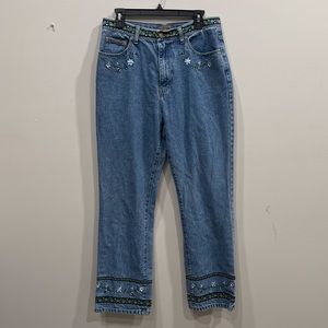 New York City Design Co Embroidered Jeans.
